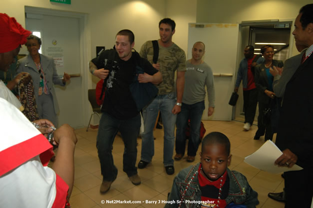 MBJ Airports Limited Welcomes WestJet Airlines - Inaugural Scheduled Service From Toronto Pearsons International Airport - Monday, December 10, 2007 - Sangster International Airport - MBJ Airports Limited, Montego Bay, Jamaica W.I. - Photographs by Net2Market.com - Barry J. Hough Sr, Photographer - Negril Travel Guide, Negril Jamaica WI - http://www.negriltravelguide.com - info@negriltravelguide.com...!